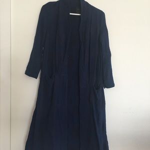 Zara duster with floral embroidery